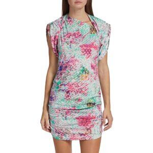 V-18. Isabel Marant Sibara Jersey Ruched Dress FR 34 US 2 (XS)